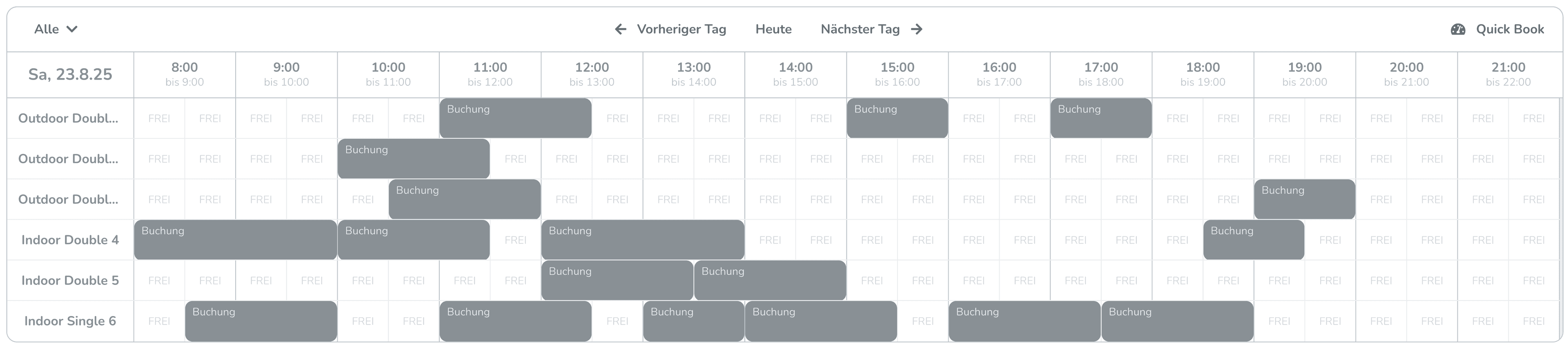Platzbuchungen einfach und voll automatisiert